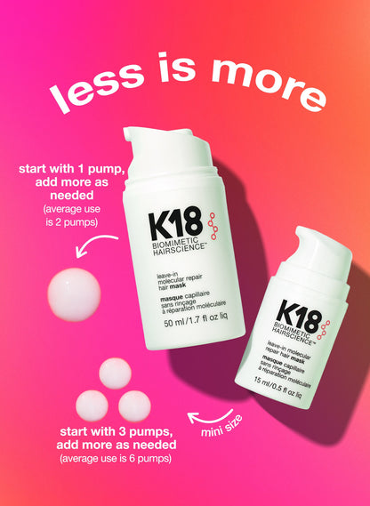 Full-Size Leave-In Molecular Repair Hair Mask 50mL K18Hair