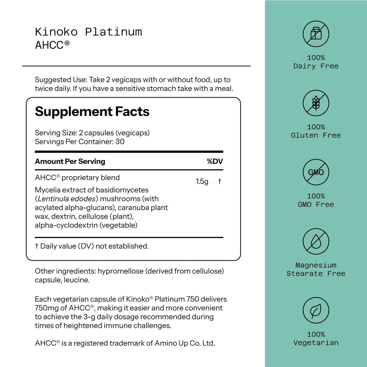 AHCC® - Kinoko® Platinum QUALITYOFLIFE