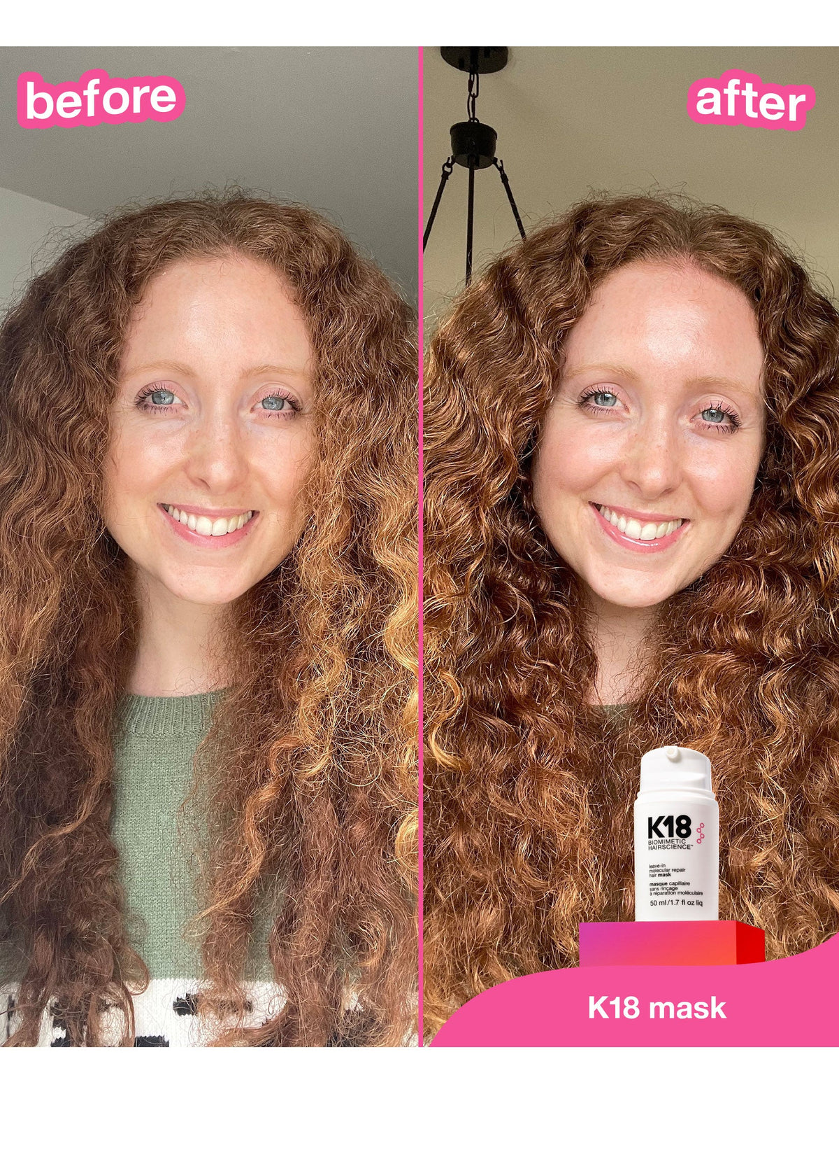 Full-Size Leave-In Molecular Repair Hair Mask 50mL K18Hair