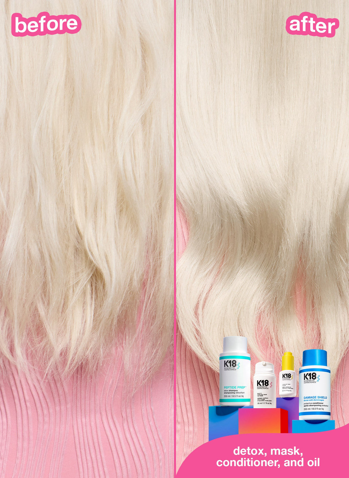 Full-Size Leave-In Molecular Repair Hair Mask 50mL K18Hair